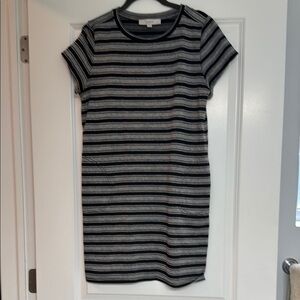 Striped Black and Gray Dress